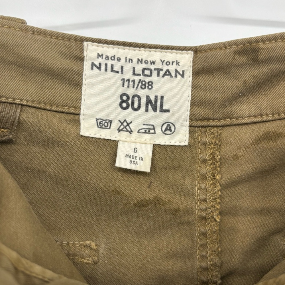 NILI LOTAN Jenna Pant Olive Green Sz 8 - Picture 10 of 16
